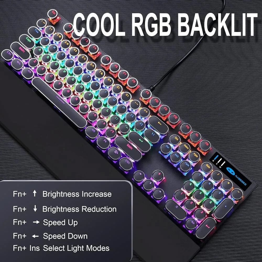 Camiysn Typewriter Style Mechanical Gaming Keyboard